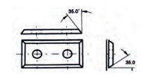 Picture of Plaquette carbure 02.2556.4 49.5x12x1.5